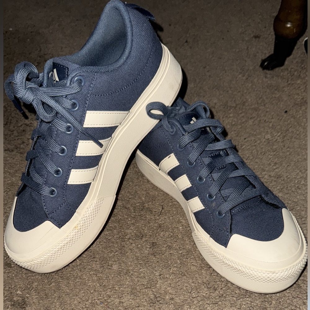 Adidas Women’s  Blue and White Sneakers